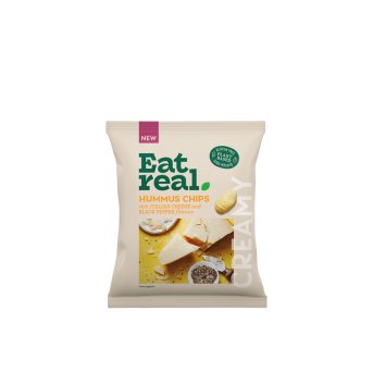 Italian Cheese & Black Pepper Hummus Chips Eat Real 18x45g Italian Cheese & Black Pepper Hummus Chips Eat Real 18x45g