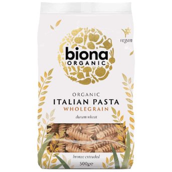 Organic Fusilli - wholewheat Biona 500g