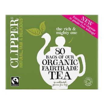 Organic Fairtrade Everyday Tea Bags Clipper 80bgs