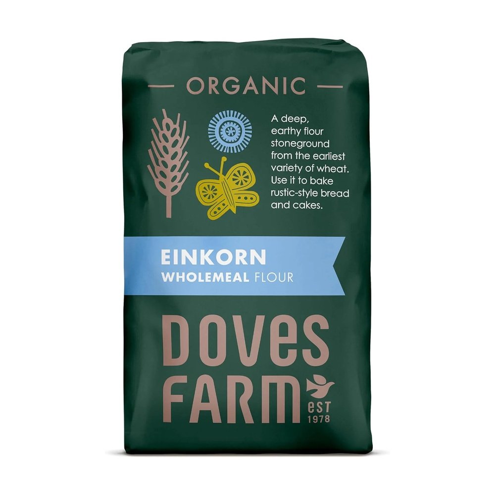 Organic Einkorn Wholemeal Flour - English Doves Farm 5x1kg Organic Einkorn Wholemeal Flour - English Doves Farm 5x1kg