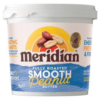 Bulk Peanut Butter Smooth 100% - plastic Meridian 6x1kg Bulk Peanut Butter Smooth 100% - plastic Meridian 6x1kg