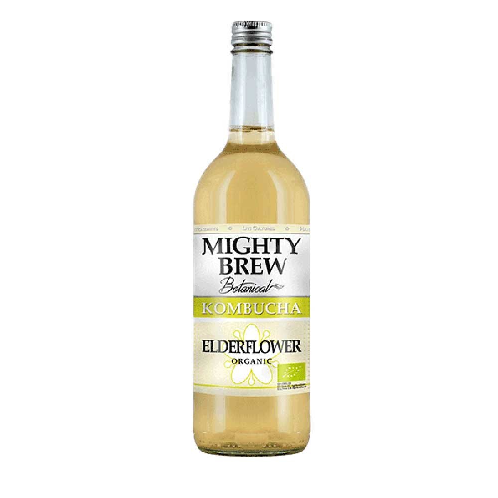 Organic Elderflower Kombucha - large Mighty Brew 750ml