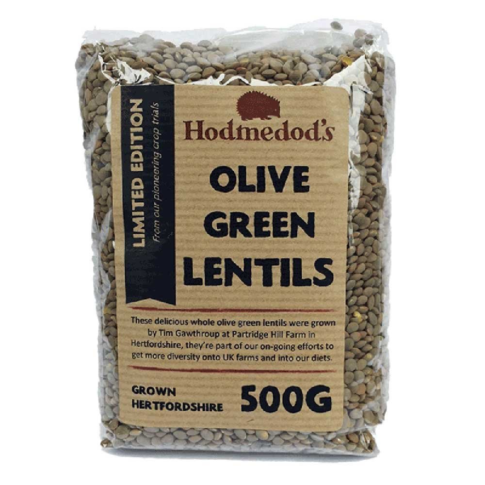 Whole Olive Green Lentils Hodmedod's 500g