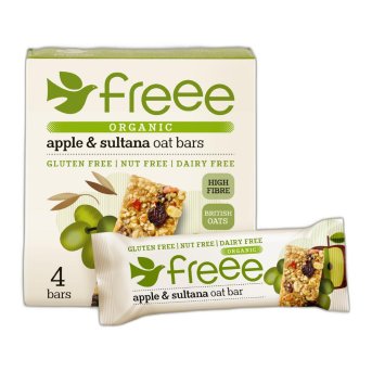 Organic Multipack Apple Oat Bar with Sultanas Freee from Doves Farm 7x4x35g