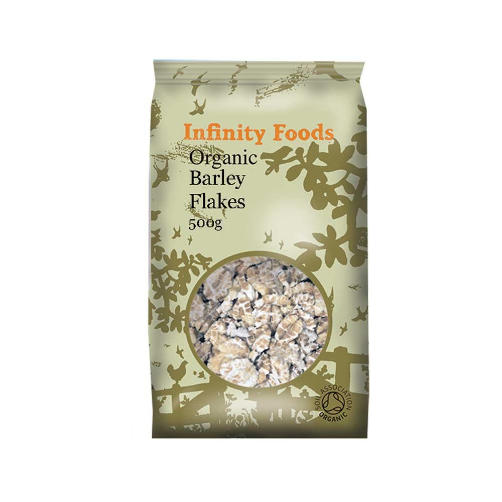 Organic Barley Flakes Infinity Foods 500g