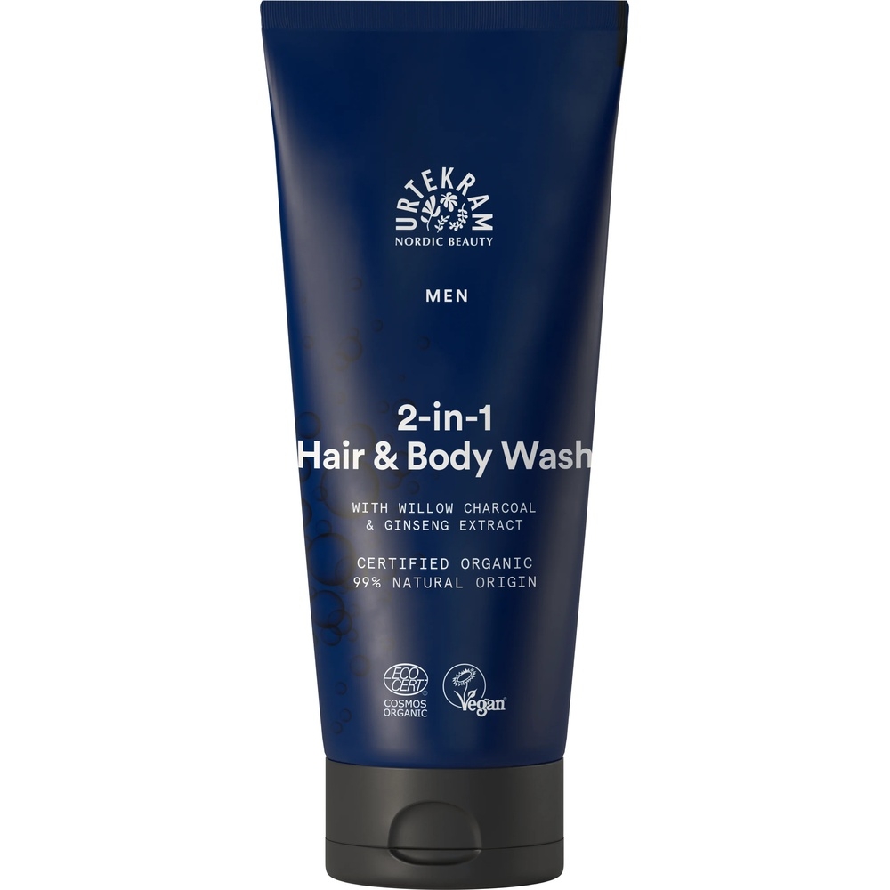 Organic Hair & Body Wash - Men's Urtekram 6x200ml Organic Hair & Body Wash - Men's Urtekram 6x200ml