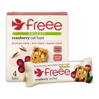Organic Multipack Cranberry Oat Bars Freee from Doves Farm 7x4x35g