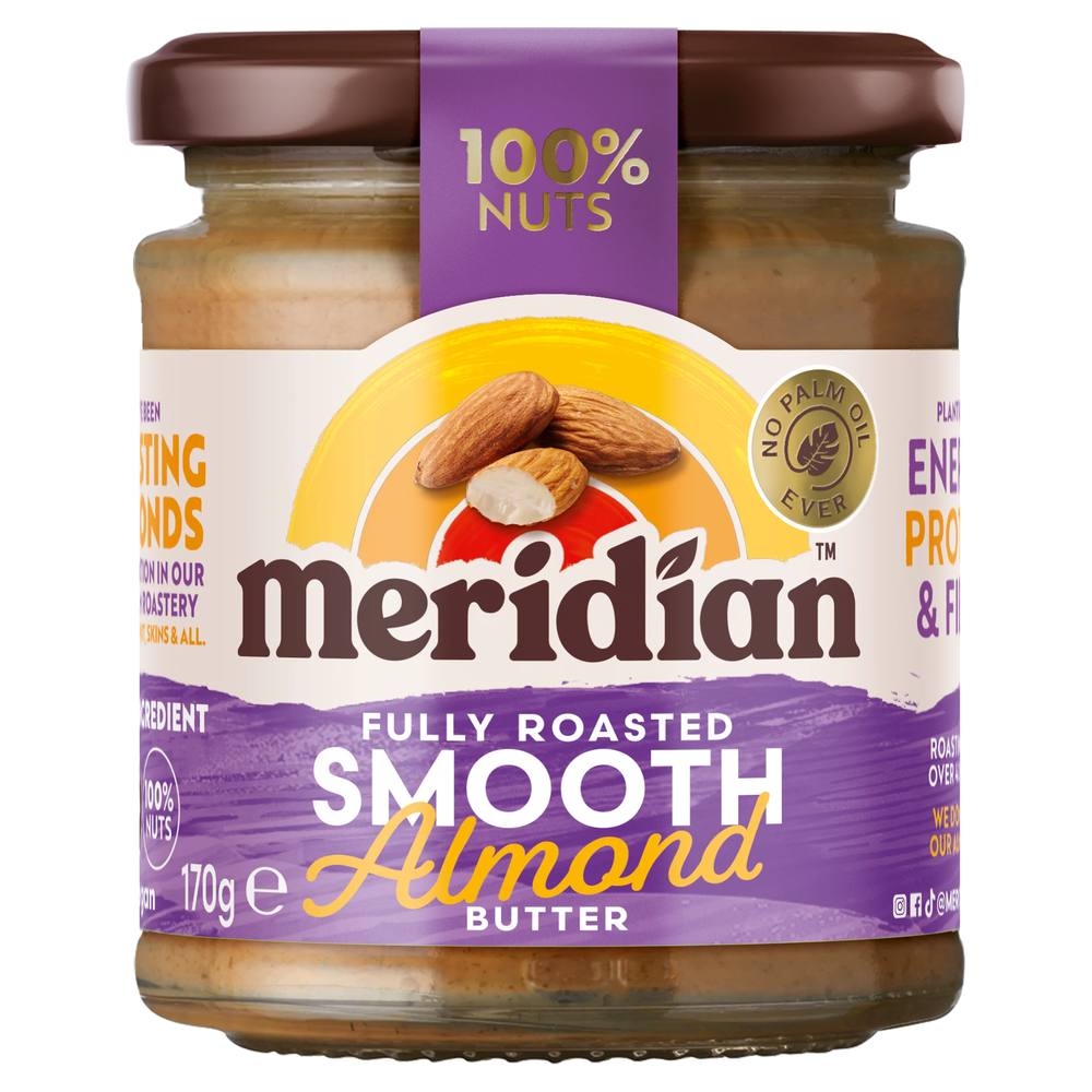 Smooth Almond Butter 100% Meridian 6x170g Smooth Almond Butter 100% Meridian 6x170g