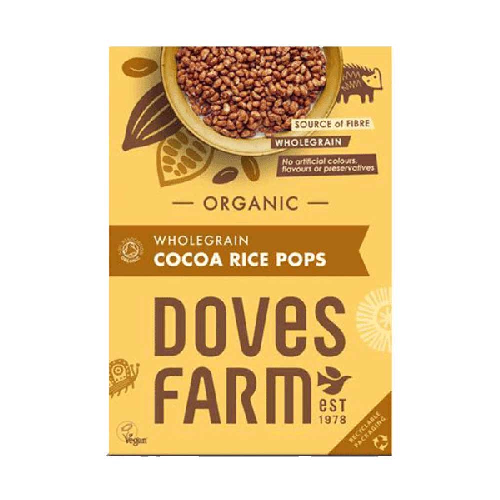 Organic Wholegrain Cocoa Rice Pops Doves Farm 300g