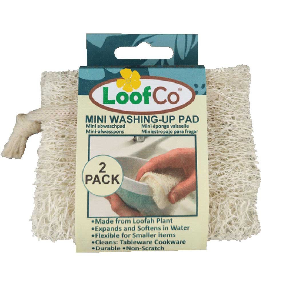 Mini Washing-Up Pad 2 pack made from loofah LoofCo 11g Mini Washing-Up Pad 2 pack made from loofah LoofCo 11g