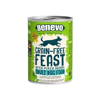 Grain-Free Feast Adult Dog Food - can Benevo 12x395g