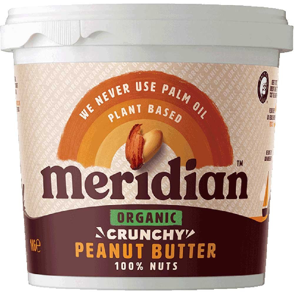 Organic Bulk Peanut Butter Crunchy 100% - plastic Meridian 1