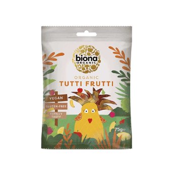 Organic Tutti Frutti - Wine Gums Biona 75g Organic Tutti Frutti - Wine Gums Biona 75g