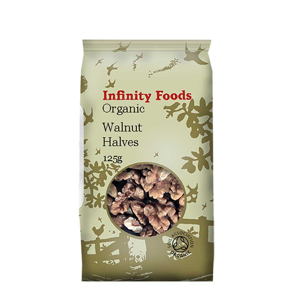 Organic Walnut Halves - Light Infinity Foods 125g