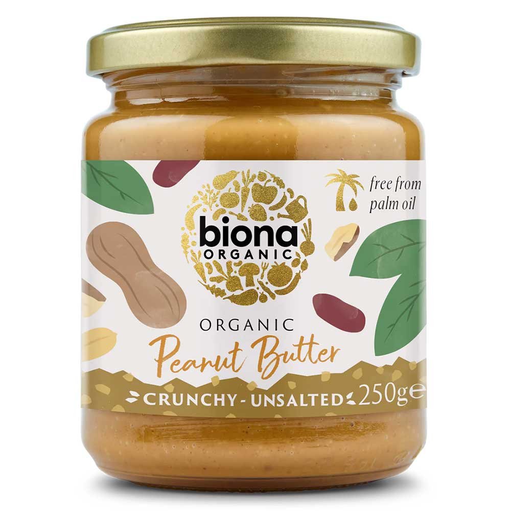 Organic Unsalted Peanut Butter Crunchy Biona 250g Organic Unsalted Peanut Butter Crunchy Biona 250g