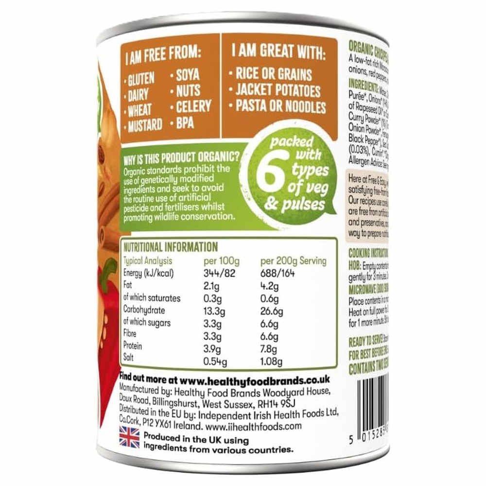 Organic Chickpea & Bean Tagine Free & Easy 6x400g Organic Chickpea & Bean Tagine Free & Easy 6x400g