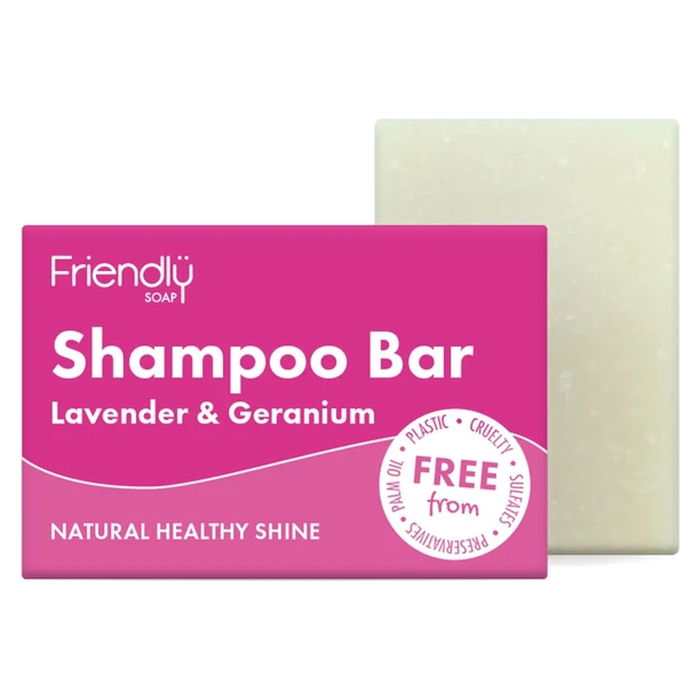 Lavender & Geranium Shampoo Bar Friendly Soap 6x95g Lavender & Geranium Shampoo Bar Friendly Soap 6x95g