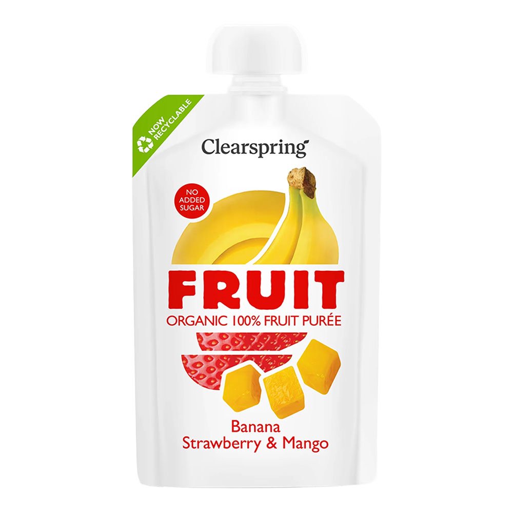 Organic Banana, Strawberry & Mango Purée - single pouch Clea Organic Banana, Strawberry & Mango Purée - single pouch Clea