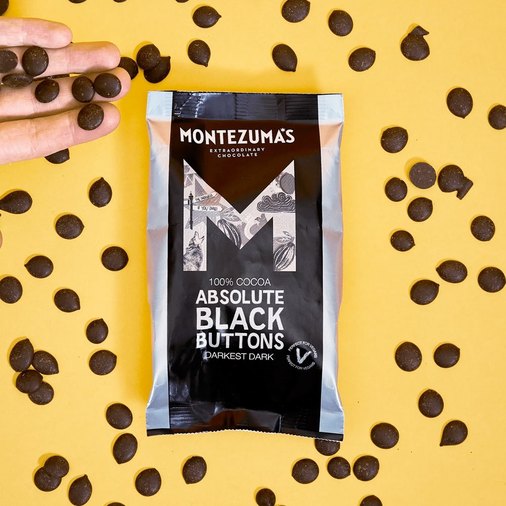 Absolute Black Chocolate Buttons Montezuma 120g