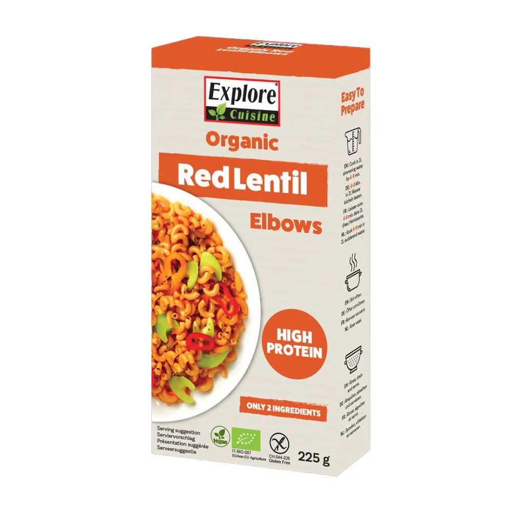 Organic Red Lentil Penne Explore Cuisine 225g