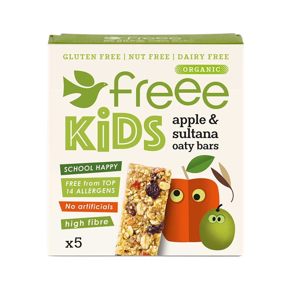 Organic Kids Apple & Sultana Oaty Bars Freee from Doves Farm 7x5x25g Organic Kids Apple & Sultana Oaty Bars Freee from Doves Farm 7x5x25g