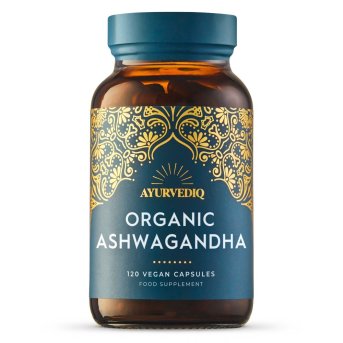 Organic Ashwagandha & Black Pepper - 120 capsules Ayurvediq 1x1jar