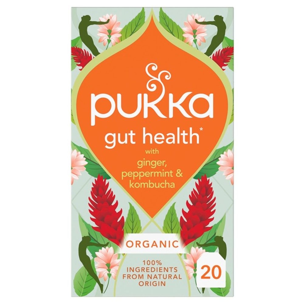Organic Gut Health - ginger, peppermint & kombucha Pukka 4x20bags Organic Gut Health - ginger, peppermint & kombucha Pukka 4x20bags