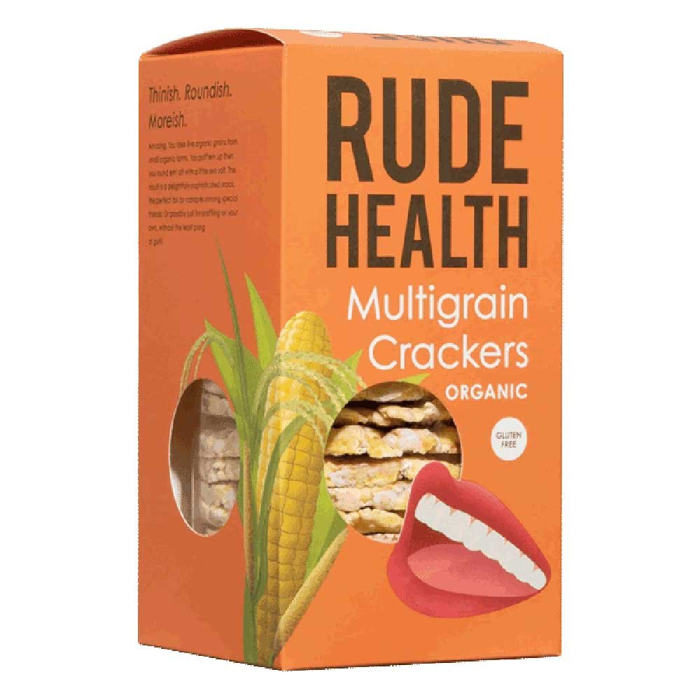 Organic Multigrain Crackers Rude Health 100g