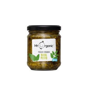 Organic Basil Pesto - no added sugar Mr Organic 6x190g Organic Basil Pesto - no added sugar Mr Organic 6x190g