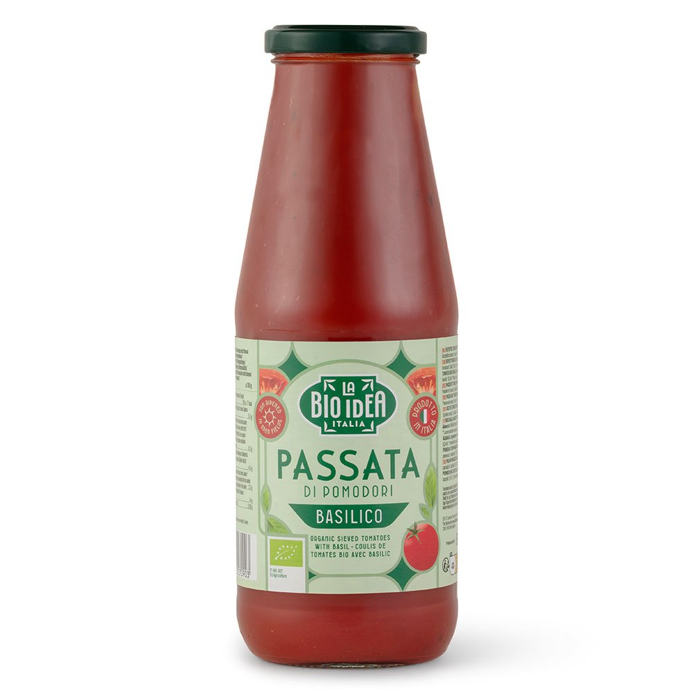 Organic Passata Basilico (with Basil) La Bio-Idea 680g