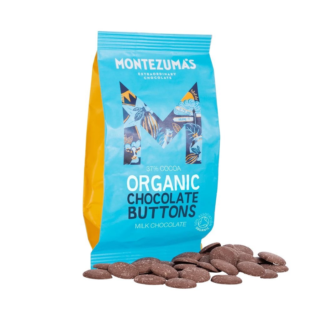Organic Milk Chocolate Buttons Montezuma 8x120g