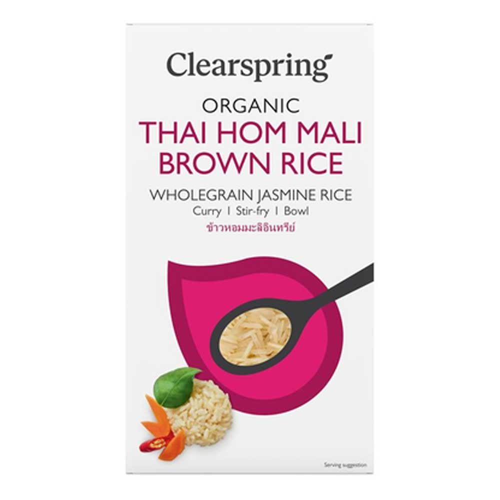 Organic Thai Hom Mali - Brown Jasmine Rice Clearspring 6x500g Organic Thai Hom Mali - Brown Jasmine Rice Clearspring 6x500g