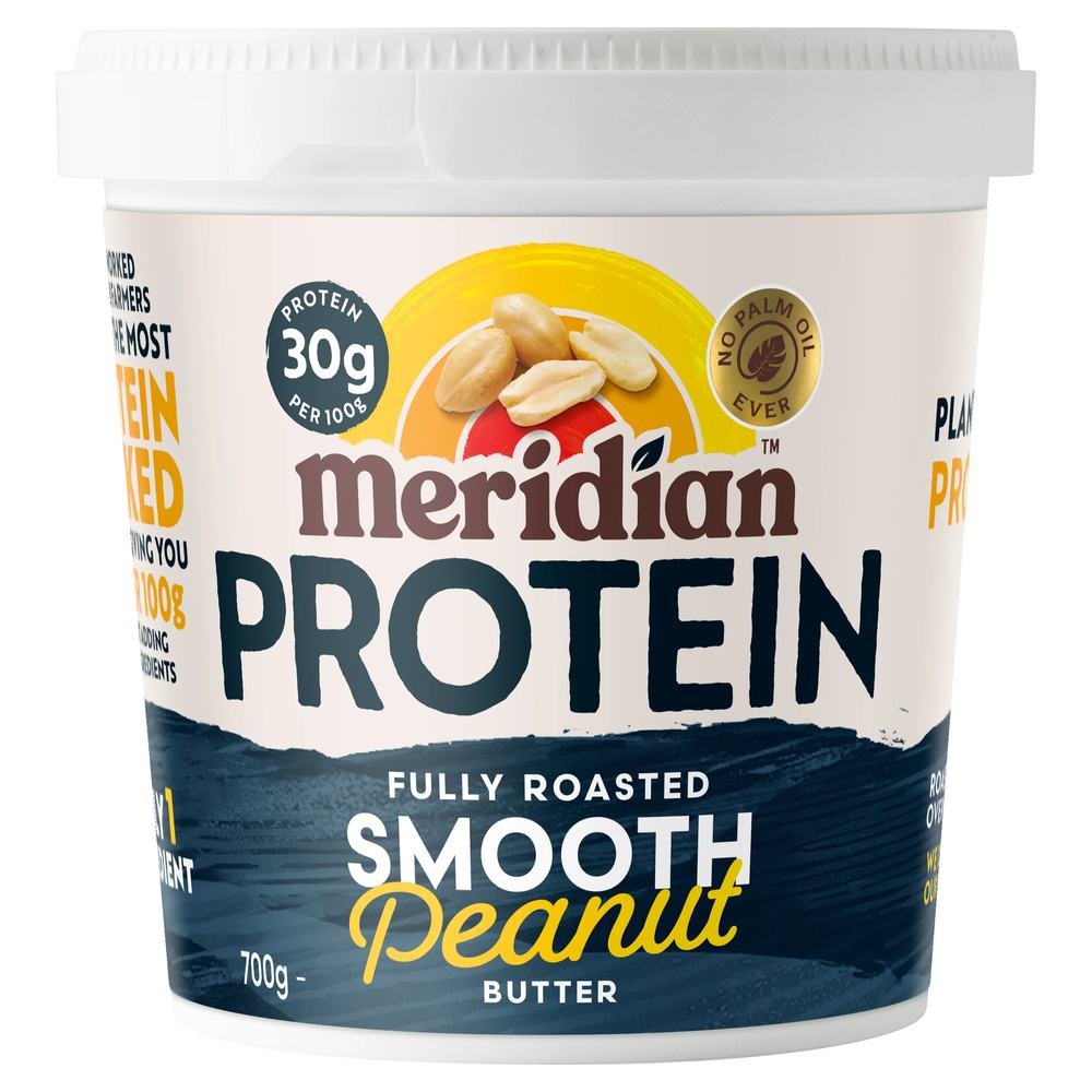 Protein Smooth Peanut Butter 100% Meridian 3x700g Protein Smooth Peanut Butter 100% Meridian 3x700g