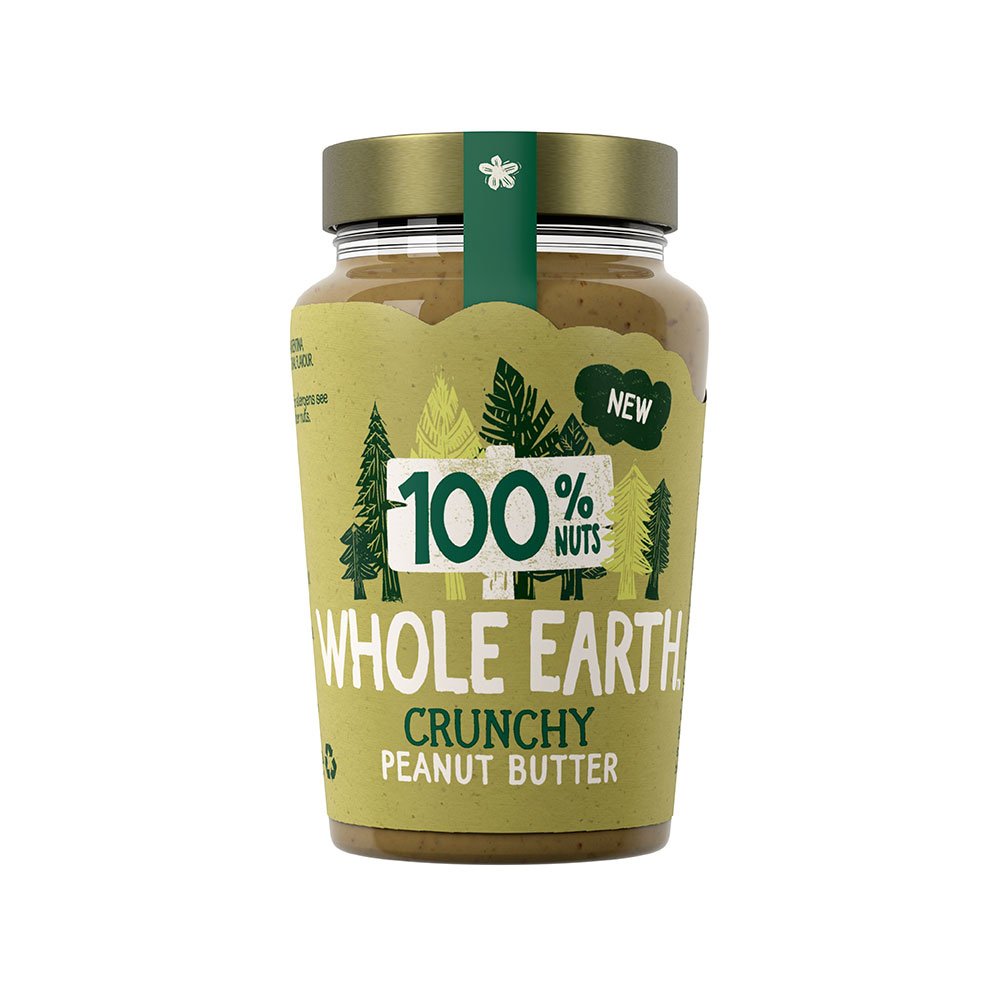 100% Nuts Crunchy Peanut Butter Whole Earth 6x340g 100% Nuts Crunchy Peanut Butter Whole Earth 6x340g