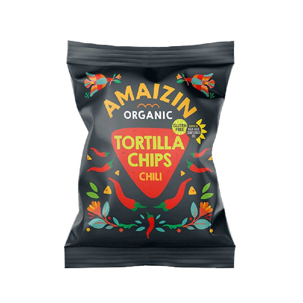 Organic Chilli Corn Chips Amaizin 75g Organic Chilli Corn Chips Amaizin 75g