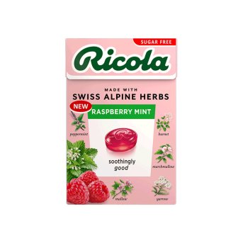 Raspberry Mint with Stevia - box Ricola 45g Raspberry Mint with Stevia - box Ricola 45g