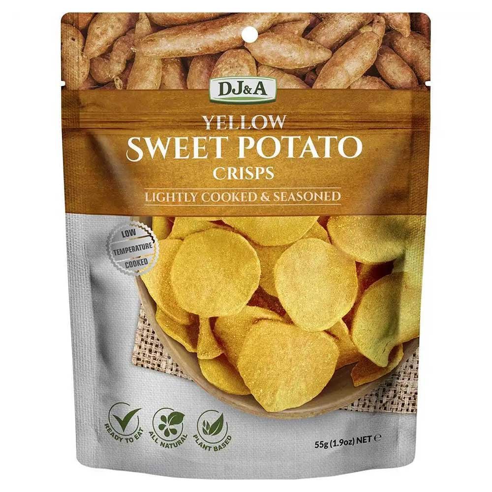 Yellow Sweet Potato Crisps DJ&A 55g Yellow Sweet Potato Crisps DJ&A 55g