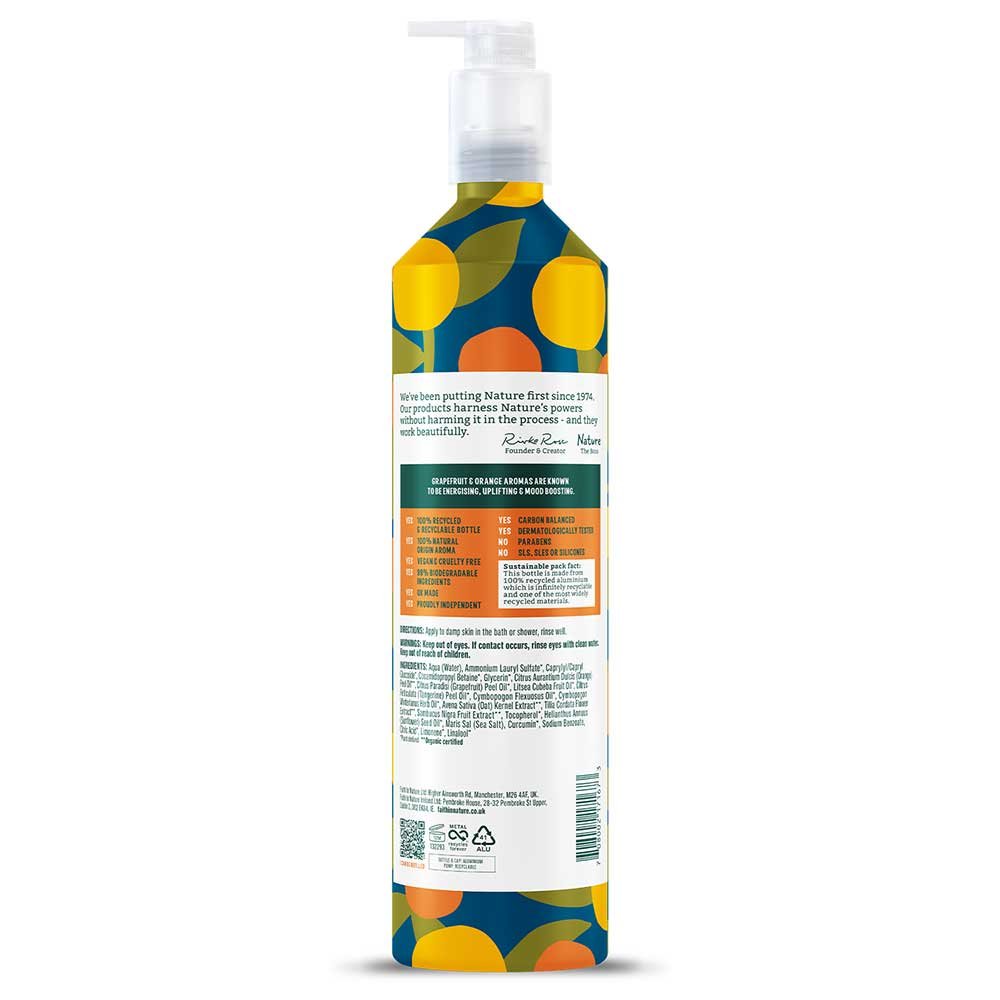 Grapefruit & Orange Body Wash - Aluminium Faith in Nature 50